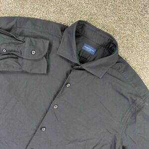 Proper Cloth Mens 17 Black Cotton Long Sleeve Button Down Dress Shirt J Dapper
